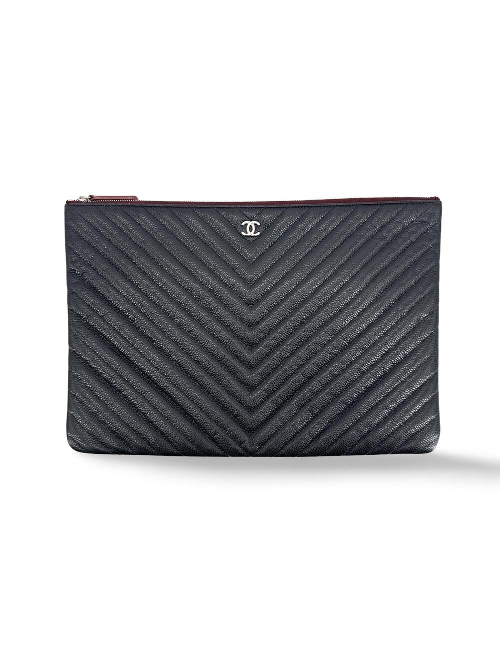 Chanel Classic Chevron Large Clutch #365023C55B
